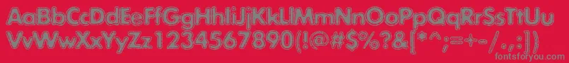 Exposurecmixone Font – Gray Fonts on Red Background