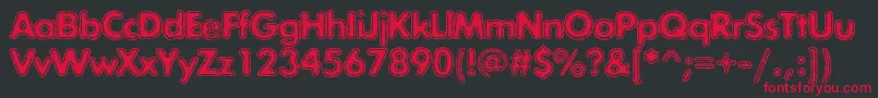 Exposurecmixone Font – Red Fonts on Black Background