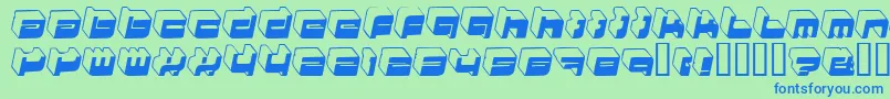 Шрифт HkiNightlife – синие шрифты на зелёном фоне