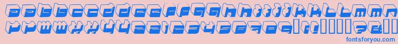 HkiNightlife Font – Blue Fonts on Pink Background