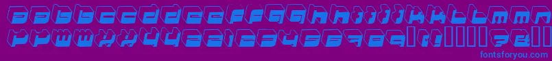 HkiNightlife-Schriftart – Blaue Schriften auf violettem Hintergrund