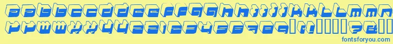 HkiNightlife Font – Blue Fonts on Yellow Background