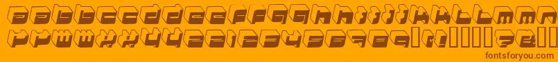 HkiNightlife-Schriftart – Braune Schriften auf orangefarbenem Hintergrund