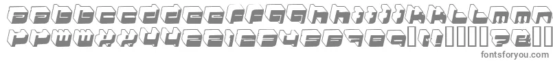HkiNightlife-fontti – harmaat kirjasimet valkoisella taustalla