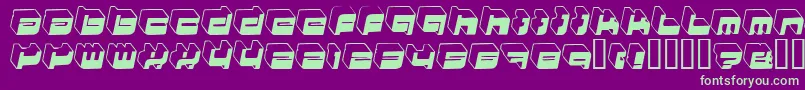 HkiNightlife Font – Green Fonts on Purple Background