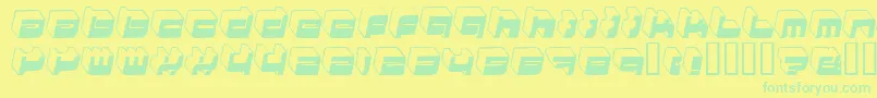 HkiNightlife Font – Green Fonts on Yellow Background