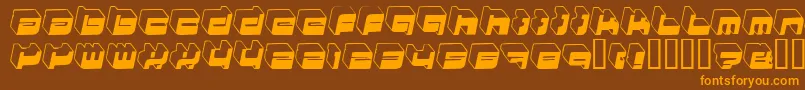 HkiNightlife Font – Orange Fonts on Brown Background