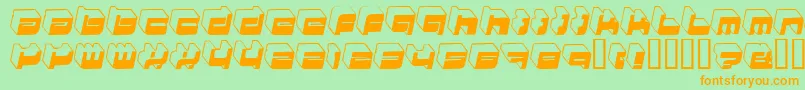 HkiNightlife-Schriftart – Orangefarbene Schriften auf grünem Hintergrund