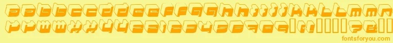 HkiNightlife Font – Orange Fonts on Yellow Background