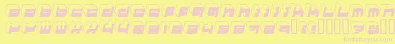 Fonte HkiNightlife – fontes rosa em um fundo amarelo