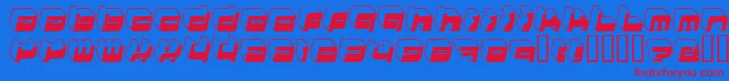 HkiNightlife-Schriftart – Rote Schriften auf blauem Hintergrund