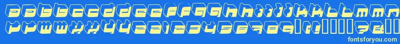 HkiNightlife Font – Yellow Fonts on Blue Background