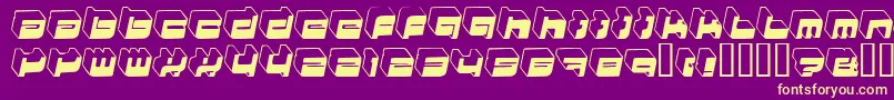 HkiNightlife Font – Yellow Fonts on Purple Background
