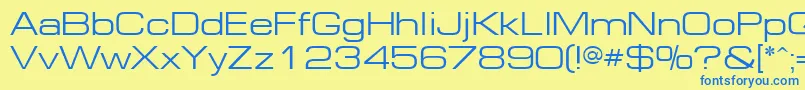 EurE Font – Blue Fonts on Yellow Background
