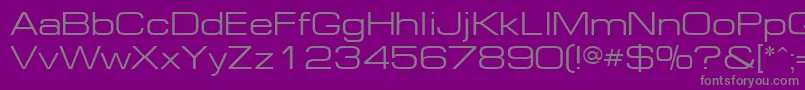 Czcionka EurE – szare czcionki na fioletowym tle