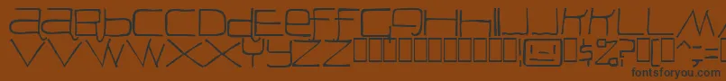Peon-Schriftart – Schwarze Schriften auf braunem Hintergrund