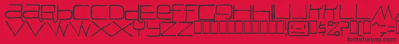 Peon Font – Black Fonts on Red Background
