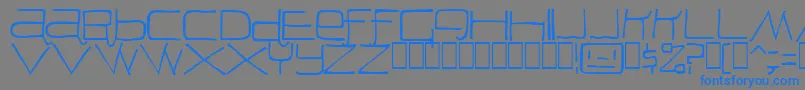 Czcionka Peon – niebieskie czcionki na szarym tle