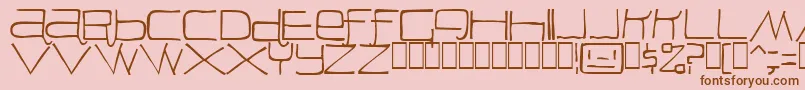 Peon Font – Brown Fonts on Pink Background