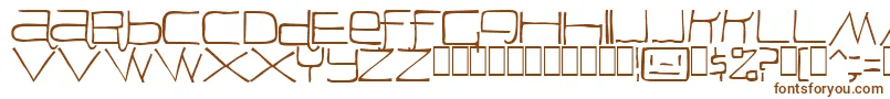 Peon Font – Brown Fonts on White Background