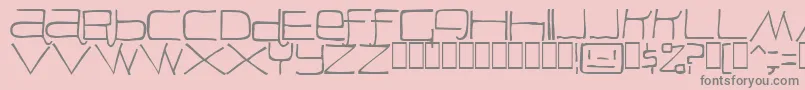 Peon Font – Gray Fonts on Pink Background
