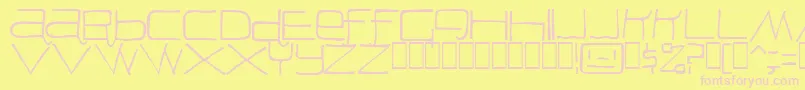 Peon Font – Pink Fonts on Yellow Background