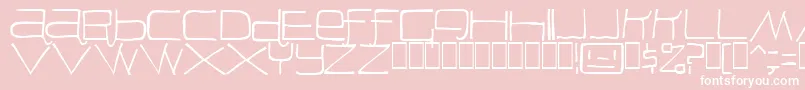 Peon Font – White Fonts on Pink Background