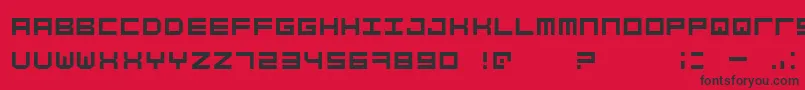 フォントSimplyMono – 赤い背景に黒い文字