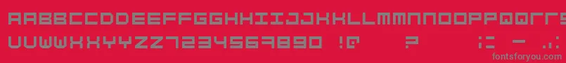 SimplyMono-Schriftart – Graue Schriften auf rotem Hintergrund