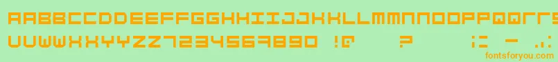 SimplyMono Font – Orange Fonts on Green Background