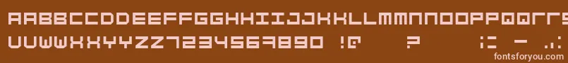 SimplyMono Font – Pink Fonts on Brown Background