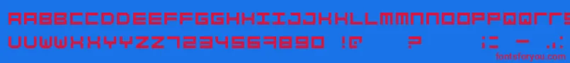 SimplyMono Font – Red Fonts on Blue Background