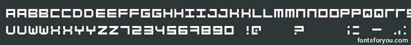 SimplyMono-fontti – valkoiset fontit mustalla taustalla