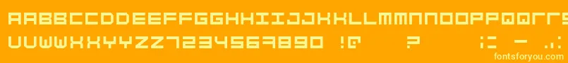 fuente SimplyMono – Fuentes Amarillas Sobre Fondo Naranja