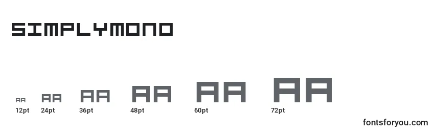 SimplyMono Font Sizes