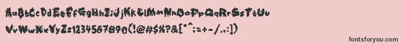 Kookaburra Font – Black Fonts on Pink Background