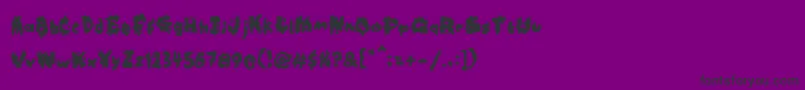フォントKookaburra – 紫の背景に黒い文字