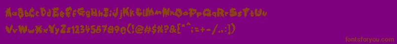 Kookaburra Font – Brown Fonts on Purple Background
