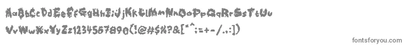 フォントKookaburra – 白い背景に灰色の文字