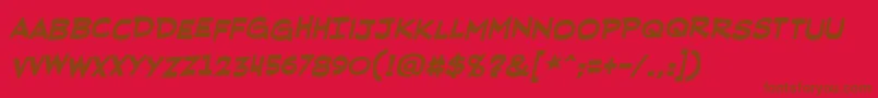 Redstatebluestatebb ffy Font – Brown Fonts on Red Background