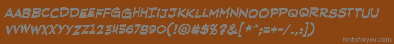 Redstatebluestatebb ffy Font – Gray Fonts on Brown Background