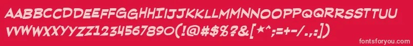 Redstatebluestatebb ffy Font – Pink Fonts on Red Background