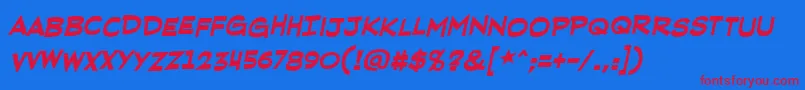 Redstatebluestatebb ffy Font – Red Fonts on Blue Background