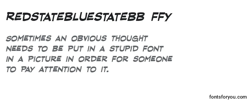Review of the Redstatebluestatebb ffy Font