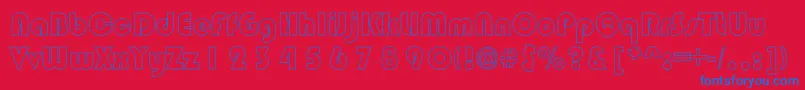CircleBlackHollow Font – Blue Fonts on Red Background