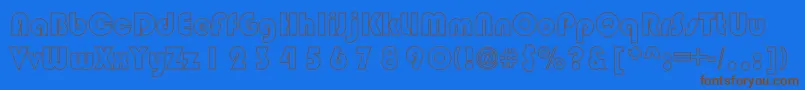 CircleBlackHollow Font – Brown Fonts on Blue Background