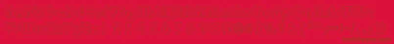 CircleBlackHollow Font – Brown Fonts on Red Background