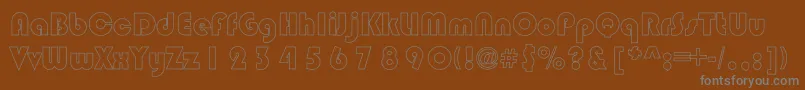 CircleBlackHollow Font – Gray Fonts on Brown Background