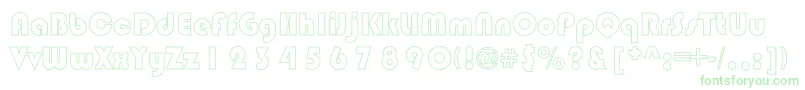 CircleBlackHollow Font – Green Fonts on White Background