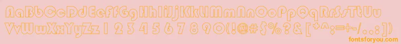 CircleBlackHollow Font – Orange Fonts on Pink Background